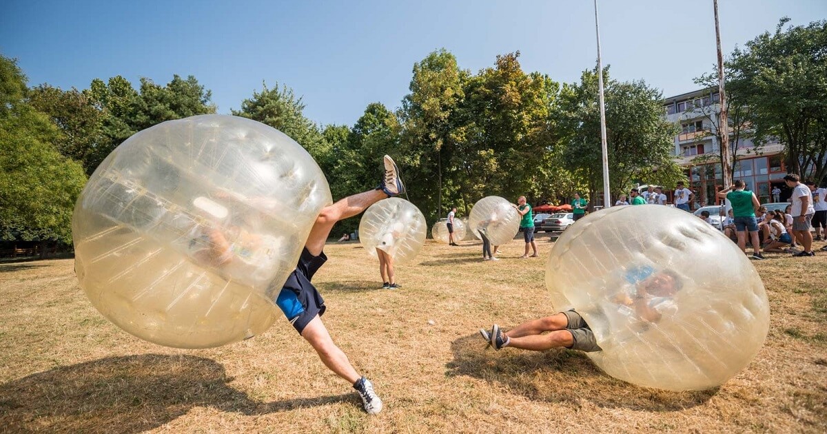 bubble football for team building